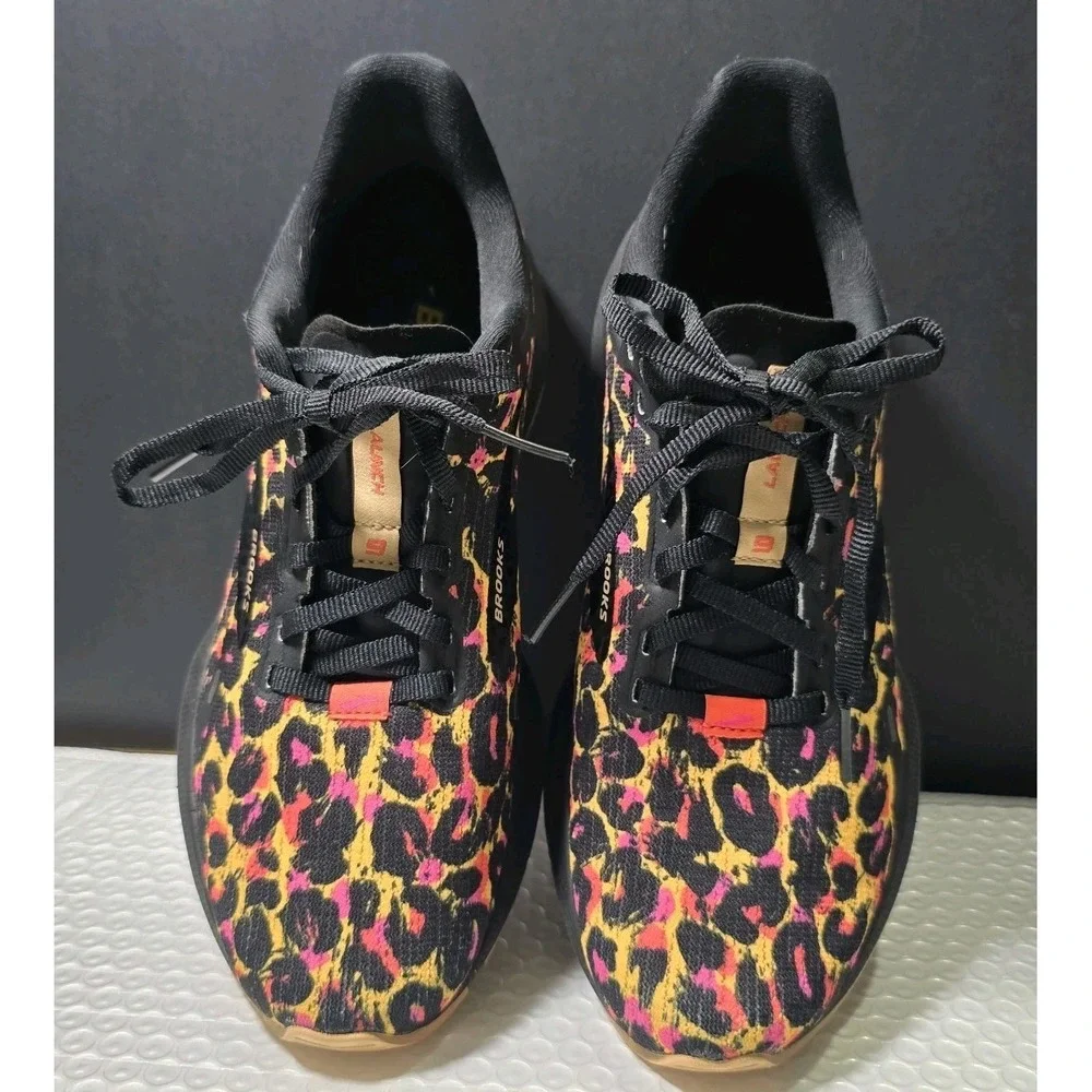 Brooks Womens Launch 9 Running Shoes 6.5 Leopard Print